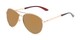 Angle of Piston #6308 in Gold/Brown Frame with Gold Mirrored Lenses, Women's and Men's Aviator Sunglasses