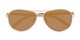 Folded of Piston #6308 in Gold/Brown Frame with Gold Mirrored Lenses