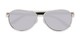 Folded of Piston #6308 in Silver/Black Frame with Silver Mirrored Lenses