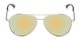 Front of Piston #6308 in Gold/Black Frame with Yellow/Blue Mirrored Lenses