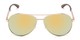 Front of Piston #6308 in Gold/Brown Frame with Yellow/Blue Mirrored Lenses