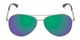 Front of Piston #6308 in Silver/Black Frame with Green/Purple Mirrored Lenses