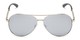 Front of Piston #6308 in Silver/Black Frame with Silver Mirrored Lenses