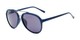 Angle of Port in Matte Blue/Grey Frame with Smoke Lenses, Men's Aviator Sunglasses