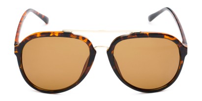 Front of Port in Tortoise/Gold Frame with Amber Lenses