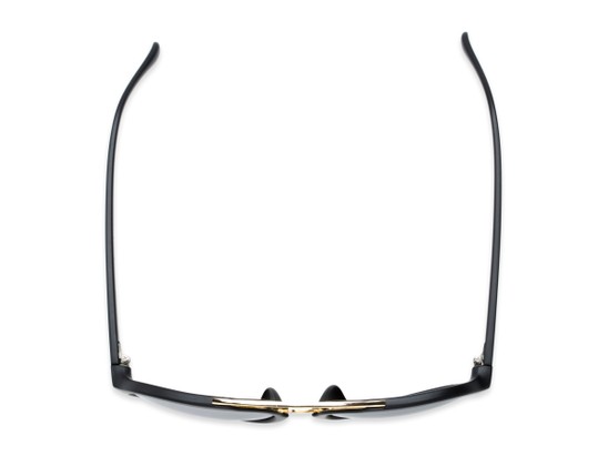 Overhead of Port in Matte Black/Gold Frame with Silver Mirrored Lenses