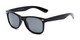 Angle of Rambler in Black Frame with Smoke Lenses, Women's and Men's Retro Square Sunglasses