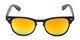 Front of Rawlins #54090 in Black/Dark Brown Frame with Orange Mirrored Lenses