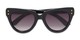 Folded of Roane #34121 in Black/Clear Frame with Smoke Lenses