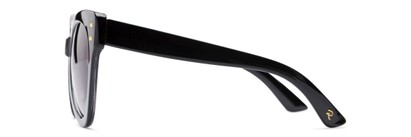 Side of Roane #34121 in Black/Clear Frame with Smoke Lenses