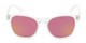 Front of Roman #2886 in Clear Frame with Pink Mirrored Lenses