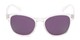 Front of Roman #2886 in Clear Frame with Purple Mirrored Lenses