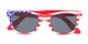 Folded of Rushmore #2058 in Red/White/Blue with Red Temples