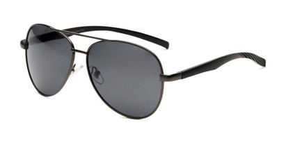 Angle of Aldgate in Grey Frame with Smoke Lenses, Men's Aviator Sunglasses