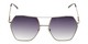 Front of Alice in Silver Frame with Smoke Gradient Lenses