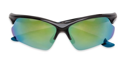 Folded of Ambition by IRONMAN Triathlon in Black/Blue Frame with Yellow/Green Lenses