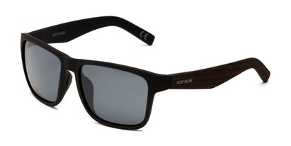 Angle of BGM 2011 by Body Glove in Black Frame with Smoke Lenses, Men's Square Sunglasses