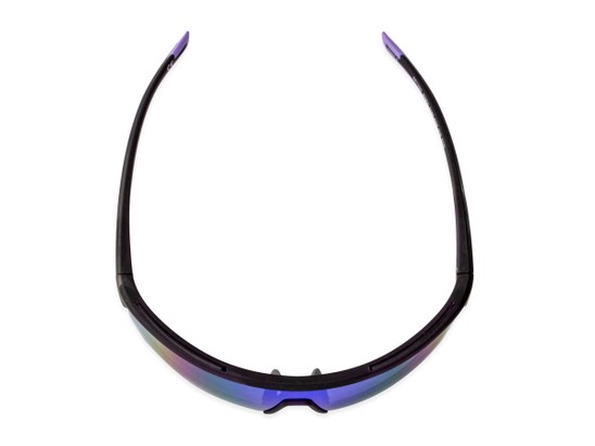 Overhead of BGPC 2102 by Body Glove in Black Frame with Blue/Purple Mirrored Lenses