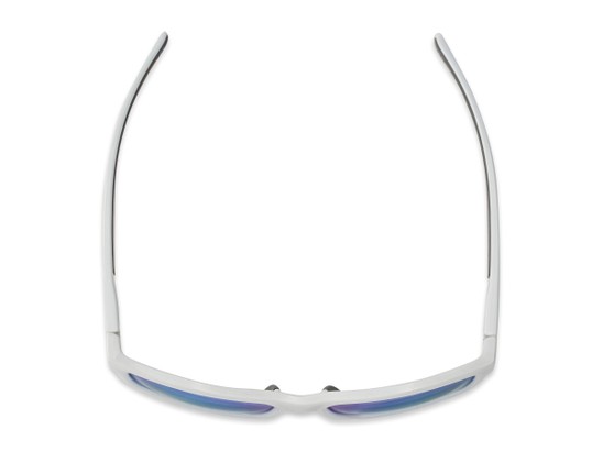 Overhead of BGPC 2103 by Body Glove in Glossy White Frame with Blue Mirrored Lenses