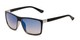 Angle of BGSPT 2016 by Body Glove in Black/Silver Frame with Blue Mirrored Lenses, Men's Square Sunglasses