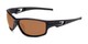 Angle of Burton in Black Frame with Amber Lenses, Men's Sport & Wrap-Around Sunglasses