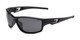 Angle of Burton in Black Frame with Smoke Lenses, Men's Sport & Wrap-Around Sunglasses