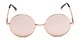 Front of Coraline in Rose Gold Frame with Pink Mirrored Lenses