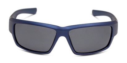 Front of Earl in Navy Blue/Gunmetal Frame with Smoke Lenses