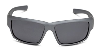 Front of Earl in Grey/Gunmetal Frame with Smoke Lenses