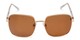 Front of Farrah by Nine West in Glossy Gold Frame with Amber Lenses