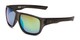 Angle of George by Scin in Grey Frame with Green Mirrored Lenses, Men's Square Sunglasses
