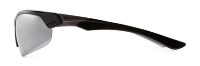 Side of Grable in Black Frame with Silver Mirrored Lenses