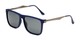 Angle of Grampian in Matte Blue Frame with Smoke Lenses, Men's Square Sunglasses