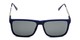 Front of Grampian in Matte Blue Frame with Smoke Lenses