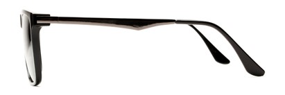 Side of Grampian in Glossy Black Frame with Smoke Lenses