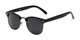 Angle of Harlem in Black/Grey Frame with Grey Lenses, Women's and Men's Browline Sunglasses