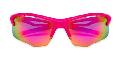 Folded of IF 1802 by IRONMAN Triathlon in Neon Pink Frame with Pink Mirrored Lenses