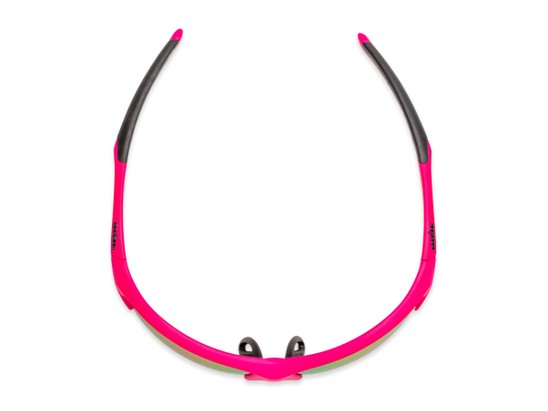 Overhead of IF 1802 by IRONMAN Triathlon in Neon Pink Frame with Pink Mirrored Lenses