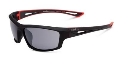 Angle of IF 1902 by IRONMAN Triathlon in Black/Red Frame with Smoke Lenses, Men's Sport & Wrap-Around Sunglasses