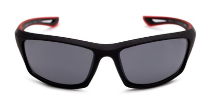 Front of IF 1902 by IRONMAN Triathlon in Black/Red Frame with Smoke Lenses