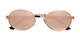 Folded of Karlie in Rose Gold Frame with Pink Mirrored Lenses