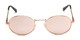 Front of Karlie in Rose Gold Frame with Pink Mirrored Lenses