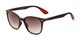 Angle of Landry in Brown/Red Frame with Amber Gradient Lenses, Women's and Men's Retro Square Sunglasses