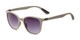 Angle of Landry in Grey Frame with Smoke Gradient Lenses, Women's and Men's Retro Square Sunglasses