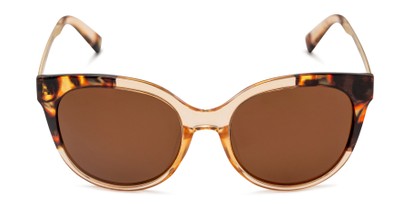 Front of Lesley by Nine West in Crystal Tan/Brown Tortoise Frame with Amber Lenses