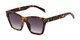 Angle of Lucy in Dark Tortoise Frame with Grey Gradient Lenses, Women's Square Sunglasses