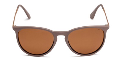 Front of Marco in Matte Tan/Gold Frame with Amber Lenses