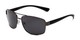 Angle of Ortiz in Matte Grey and Black Frame with Grey Lenses, Men's Aviator Sunglasses