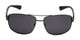 Front of Ortiz in Matte Grey and Black Frame with Grey Lenses