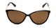 Front of Polly in Brown Frame with Amber Lenses
